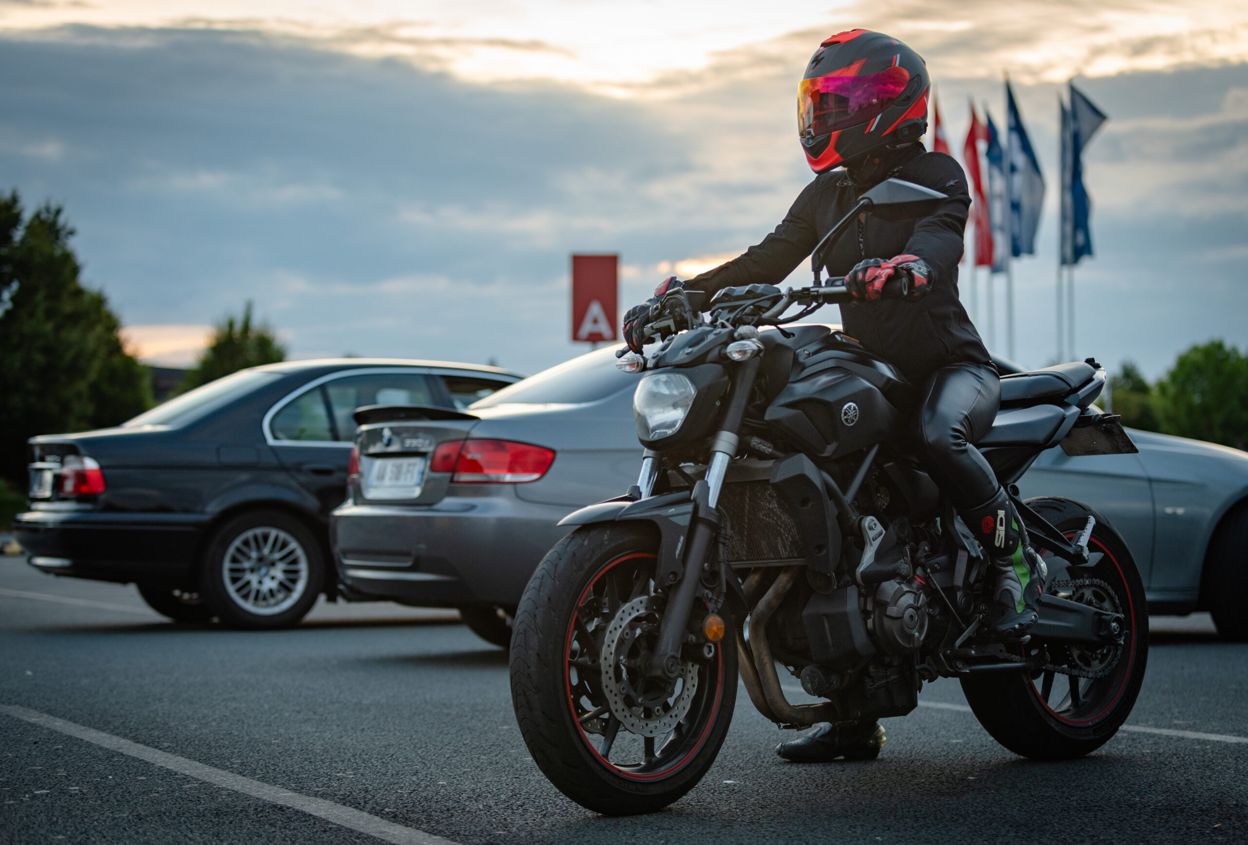 Moto en action